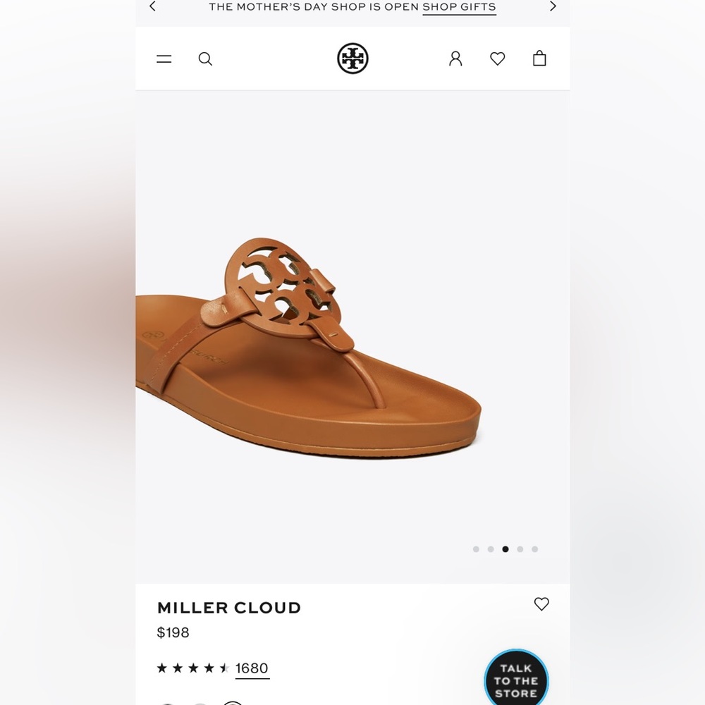 tory burch miller cloud sandals size 6